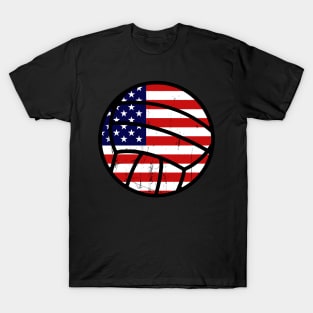 Usa America Flag Volleyball 4Th Of July T-Shirt